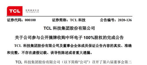 125億元收購塵埃落定，TCL科技完成對中環集團100%股權及技術交付